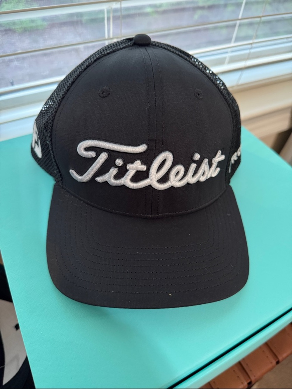 Titleist Black Cap with White Script Logo
